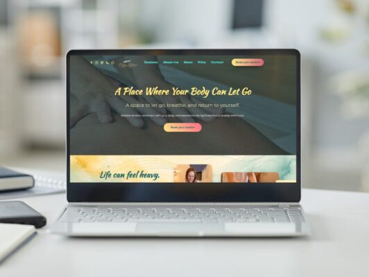 ilustrácia webu pre Enjoy Lightness. ako vzniká web na mieru
